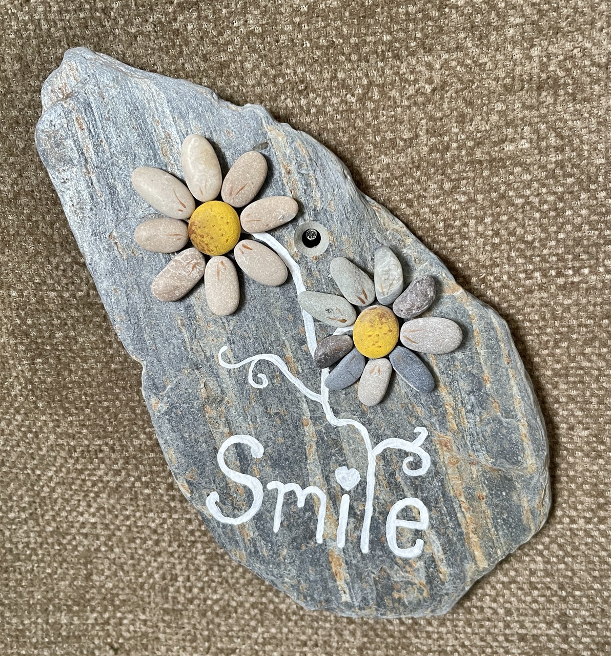 Liten skiferstein- ca 20 cm-100,-
